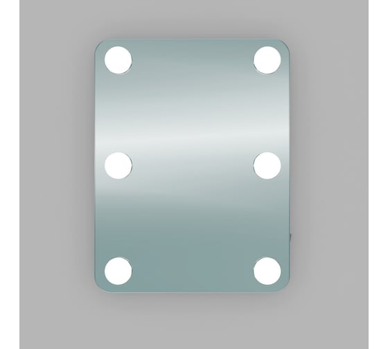 Зеркало Teymi Tiko Glam 33x43, гримерное, настольное/настенное, 6 LED ламп, выключатель T20905 ЦБ-00265649