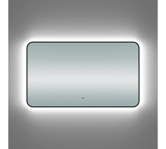 Зеркало Teymi Solli Black Soft Line 120x70, LED подсветка, сенсор на взмах T20230S ЦБ-00265141