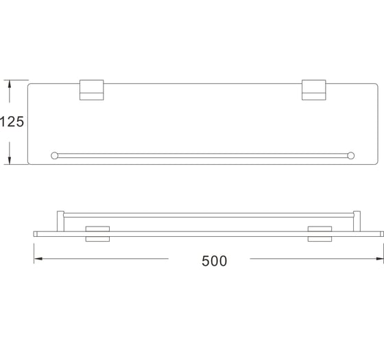 Стеклянная полка Rose одноярусная RG1719H