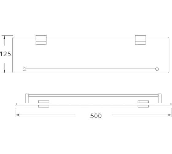 Стеклянная полка Rose одноярусная RG1719
