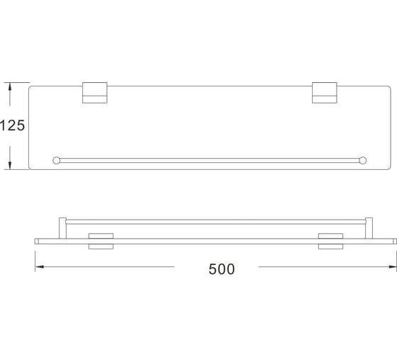 Стеклянная полка Rose одноярусная RG1719T