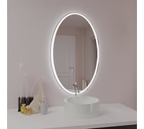 Зеркало с LED подсветкой SANTREK HOME "АНГЕЛИНА" премиум 600x800 мм (овал) 79468