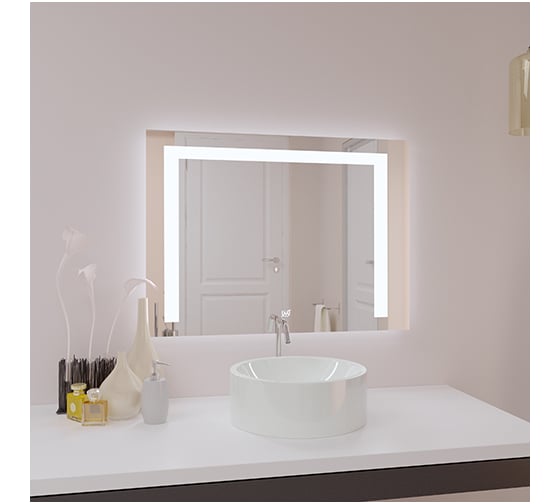 Зеркало с LED подсветкой SANTREK HOME "ЛУНА" 600x600 мм 75124 1