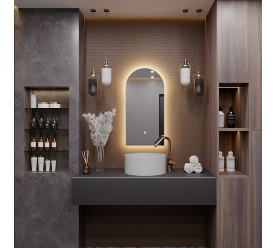 Зеркало Alias Метида 90x50 с тёплой LED-подсветкой me90503