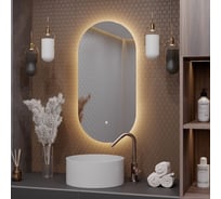 Зеркало Alias Олимпия 100x40 для ванной с тёплой LED-подсветкой и антизапотеванием o10040301