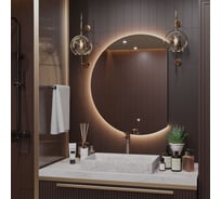 Зеркало Alias Дафна 120x80 с тёплой LED-подсветкой, обрез справа d120803r