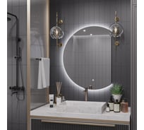 Зеркало Alias Дафна 80x60 с холодной LED-подсветкой, обрез справа d80601r