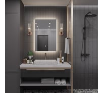 Зеркало Alias Квартал 100x70 с нейтральной LED-подсветкой, вертикальное, с вилкой q1007026