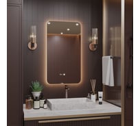 Зеркало Alias Палантин 100x55 с тёплой LED-подсветкой и часами pr1005535