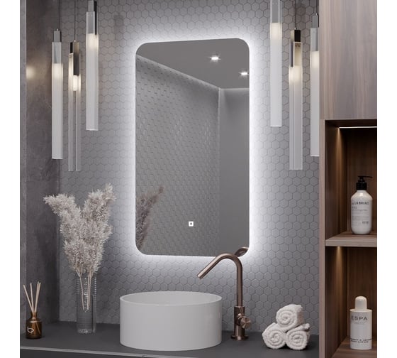 Зеркало Alias Палантин 90x50 с холодной LED-подсветкой pr90501