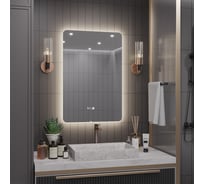 Зеркало Alias Эос 120x80 с нейтральной LED-подсветкой и часами, вертикальное en1208025