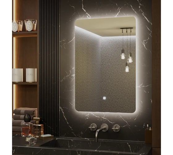 Зеркало Alias Эос 120x80 с LED-подсветкой 3 в 1, вертикальное en120804