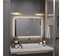 Зеркало Alias Эос 60x90 с нейтральной LED-подсветкой и часами, горизонтальное en609025