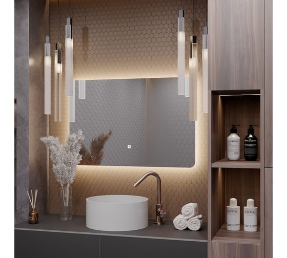 Зеркало Alias Эос 80x100 с нейтральной LED-подсветкой, горизонтальное en801002