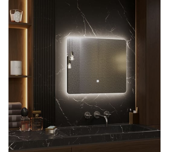Зеркало Alias Эос 80x100 с нейтральной LED-подсветкой, горизонтальное en801002