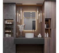 Зеркало Alias Эос 80x50 с нейтральной LED-подсветкой и механическая кнопка, вертикальное en805023