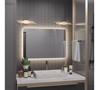 Зеркало Alias Эос 90x140 с нейтральной LED-подсветкой и механическая кнопка, горизонтальное en9014023