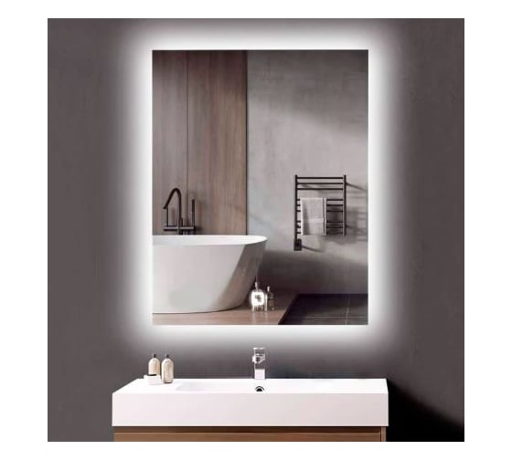 Зеркало Alias Квартал 80x60 с LED-подсветкой 3в1 вертикальное q80604