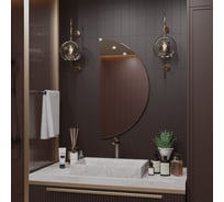 Круглое зеркало для ванной Alias Муза 130x65 1/2 половина обрез слева m13065l