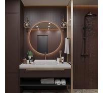 Круглое зеркало для ванной Alias Муза D100 с тёплой LED-подсветкой без кнопки m10010031