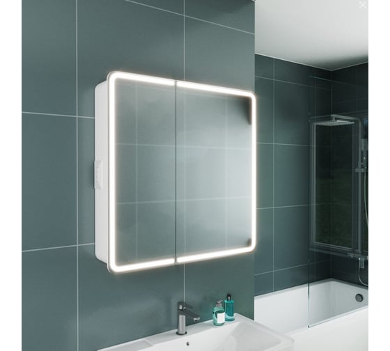 Зеркальный шкаф Teymi Solli 80x80, LED, сенсор на взмах, оборачиваемый T60207IR ЦБ-00263913