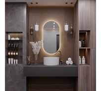 Зеркало Alias Олимпия 120x50 для ванной с нейтральной LED-подсветкой и механической кнопкой o1205023