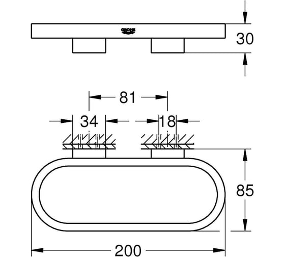 Держатель GROHE Selection теплый закат глянец 41035DA0