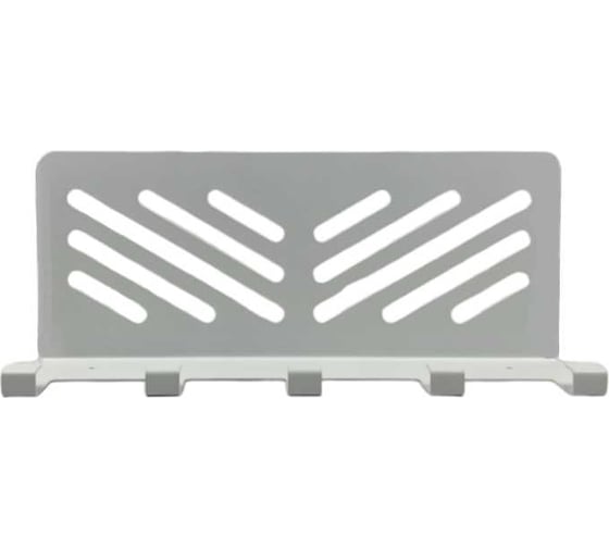 Полка с крючками Элимет Baone 5, белая БП-00002814