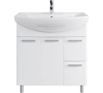 Тумба напольная Sanstar Аура 80 без раковины для ванной комнаты белая 299.1-1.4.1