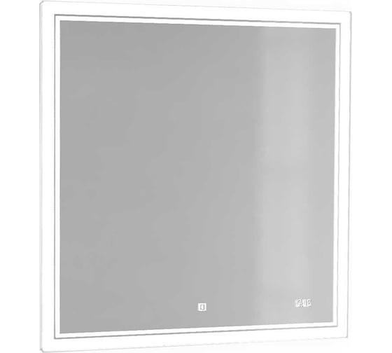 Зеркало RAVAL Glass 80 с подсветкой и часами Gla.02.77/W