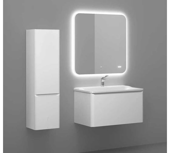 Зеркало RAVAL Ego 80 с подсветкой и часами Ego.02.80/W/RL