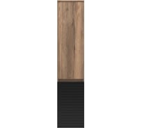 Пенал Brevita Dakota-35 подвесной/напольный, левый, дсп, дуб гал., черный кварц DAK-050350-19/02Л