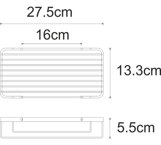 Полка WasserKraft Black металлическая K-722B