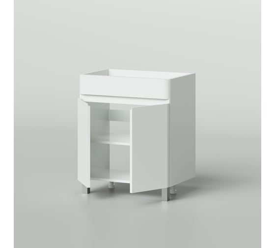 Тумба под раковину для ванной комнаты ИТАНА напольная, roberto 70 693x448x820 эмаль белый глянец 4657773607330