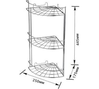 Угловая полка NOVADOM 3-х ярусная, 250x175x445 мм E-103 27071642