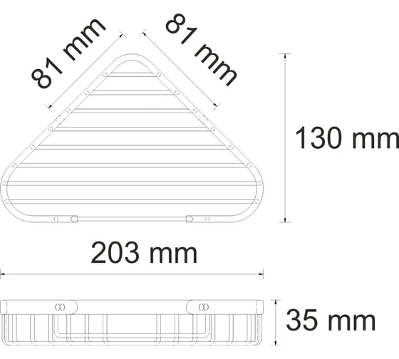 Полка WasserKraft Nickel металлическая K-733N