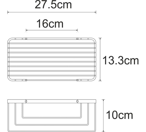 Полка WasserKraft Nickel металлическая K-711N