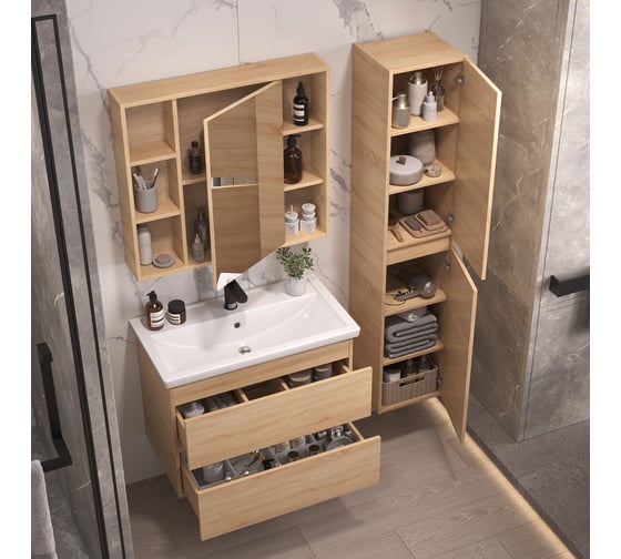 Подвесная тумба Sanstar тоскана 80 без раковины для ванной комнаты 395.1-1.4.1 395.1-1.4.1
