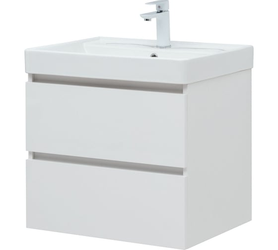 Тумба Aquanet Вега 60 2 ящика,белый глянец 308318 00308318