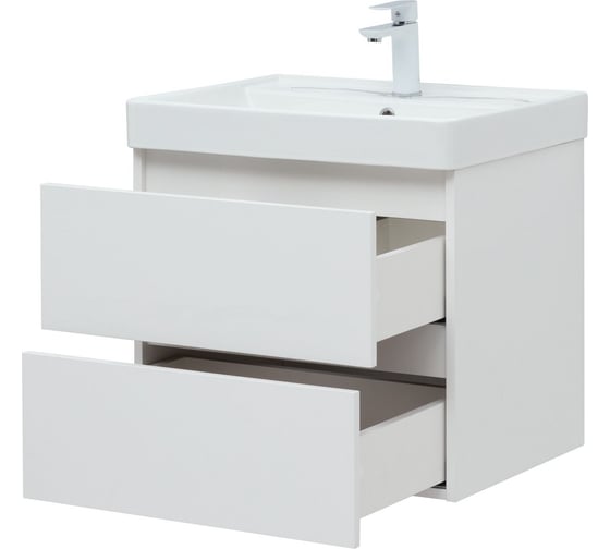 Тумба Aquanet Вега 60 2 ящика,белый глянец 308318 00308318