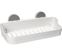 Прямая полка Аквалиния LIGHT белая, на липучке B6680-13