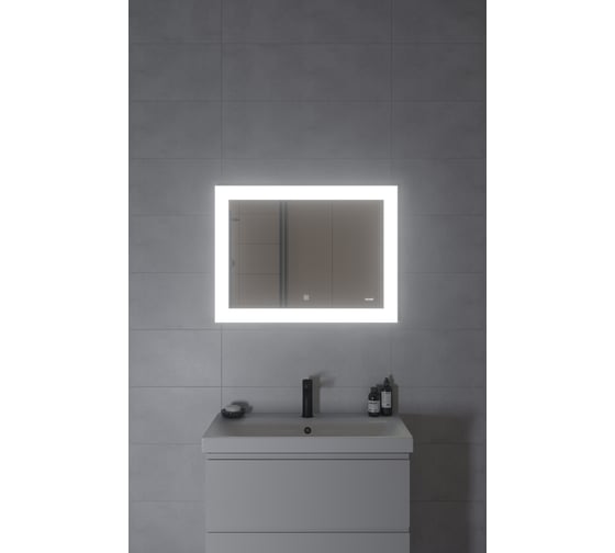 Зеркало Cersanit design LED 030 80x60 с подсветкой, с антизапотеванием, прямоугольное 63542