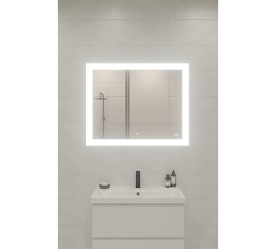 Зеркало Cersanit design LED 030 100x80 с подсветкой с антизапотеванием прямоугольное 63543
