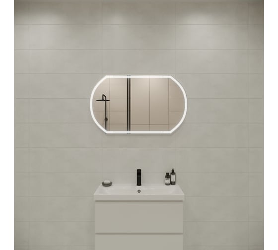 Зеркало Cersanit LED 090 design 100x60 с подсветкой, с антизапотеванием овальное 63559