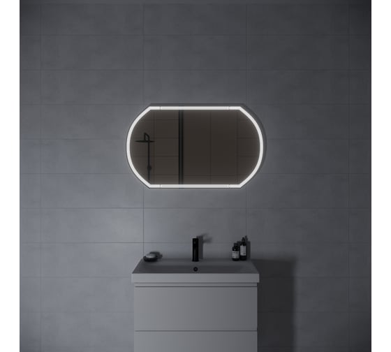 Зеркало Cersanit LED 090 design 100x60 с подсветкой, с антизапотеванием овальное 63559
