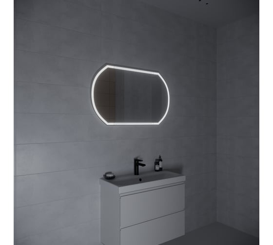 Зеркало Cersanit LED 090 design 100x60 с подсветкой, с антизапотеванием овальное 63559