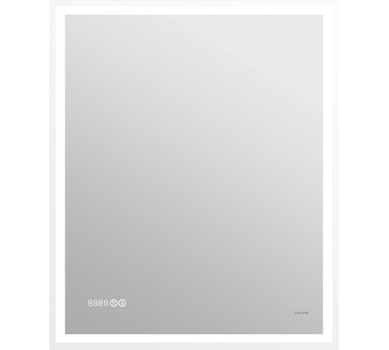 Зеркало Cersanit LED 080 design pro 70x85 с подсветкой, часы, с антизапотеванием, прямоугольное 63553