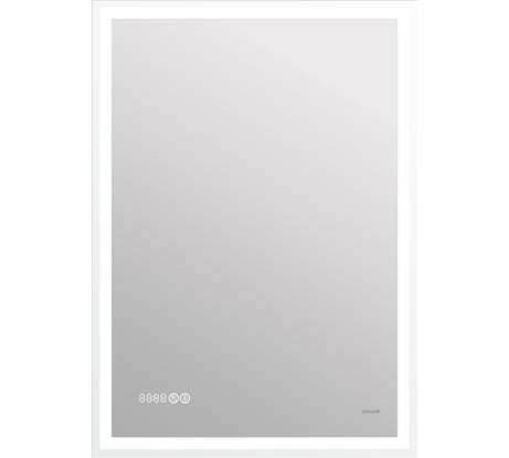 Зеркало Cersanit LED 080 design pro 60x85 с подсветкой, часы, с антизапотеванием, прямоугольное 63552