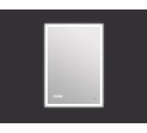 Зеркало Cersanit LED 080 design pro 60x85 с подсветкой, часы, с антизапотеванием, прямоугольное 63552