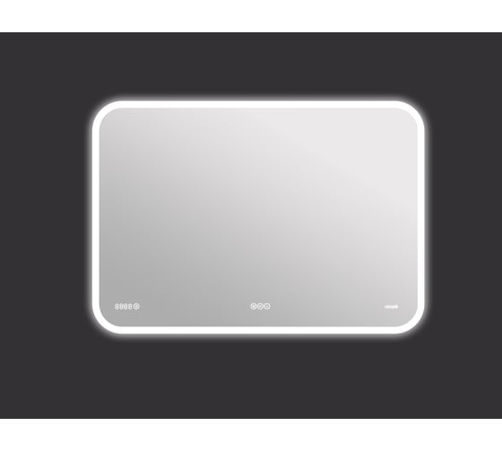 ЗеркалоCersanit  LED 070 design pro 100x70 с подсветкой, bluetooth, часы, с антизапотеванием, прямоугольное 63551